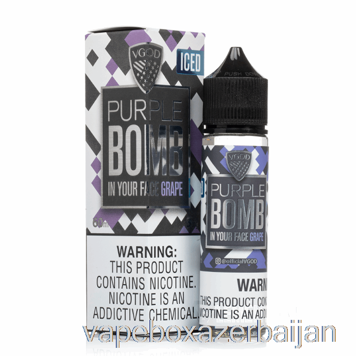 E-Juice Vape Iced Purple Bomb - VGOD E-Liquid - 60mL 0mg